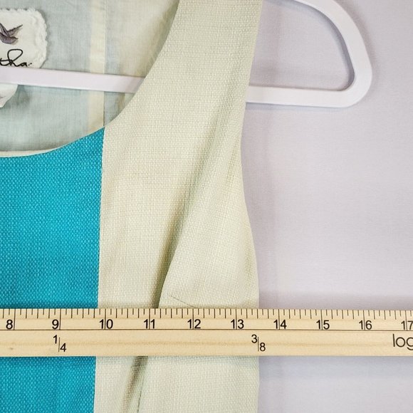 Anthropologie Dress Womens 2 Multicolor Tabitha Midi Flare Side Zip Sleeveless - Picture 4 of 8